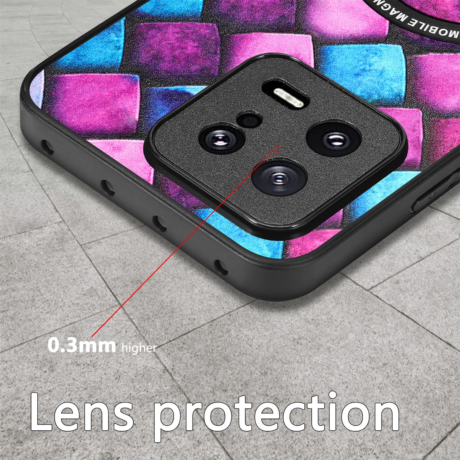 For Xiaomi 13 5G Pattern Printing Metal Ring Design Phone Case PC TPU PU Leather Coated Protective Cover For Xiaomi 13 5G Pattern Printing Metal Ring Design Phone Case PC TPU PU Leather Coated Protective Cover